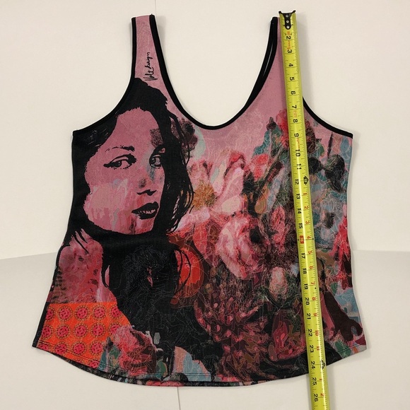 Volt Design L-XL Tank Top Black Pink Multi Abstract Graphic Excellent Condition - Picture 4 of 7